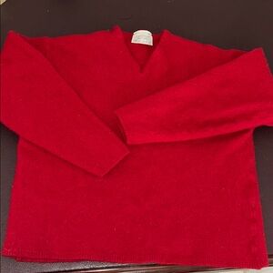 Lambswool vintage European Red soft felted Sweater